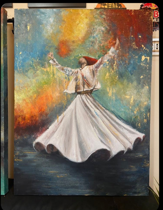"Spiritual Transcendence" – Textured Impressionist Sufi Art