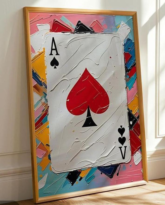 "The Ace" – High-Texture 3D Impasto Playing Card Art